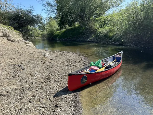 Picnic on a riverbank