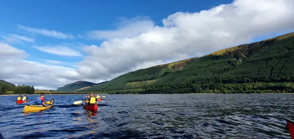 Wide scenic loch on the Great Glen Canoe Expedition